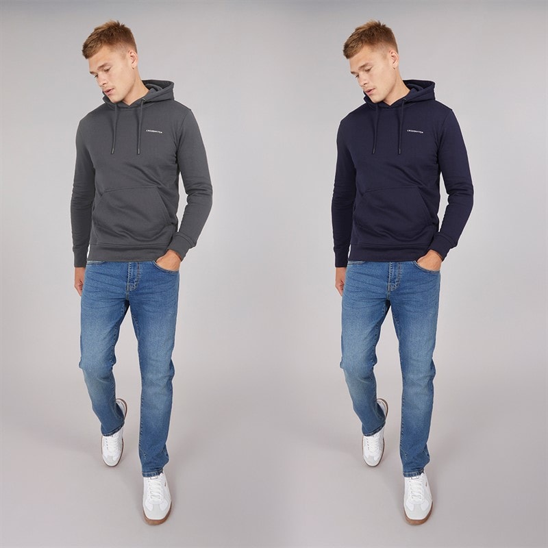 Herren - Traymax Kapuzenpullover Zwei-Pack Navy/Charcoal - Bild 4