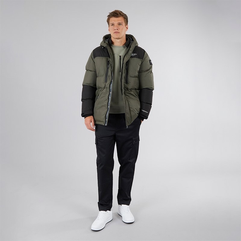 Mężczyźni kurtka z panelem Squadage Olive – zdjęcie  4