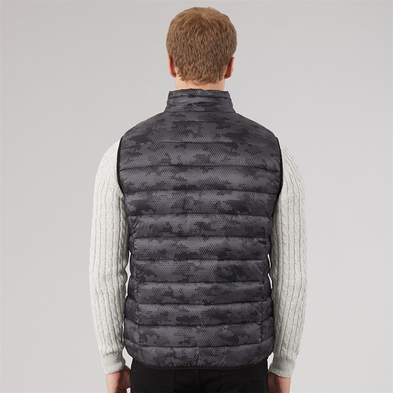 Gilet camo à fronces hommes Charcoal - Image 2