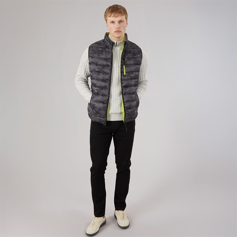 Gilet camo à fronces hommes Charcoal - Image 4