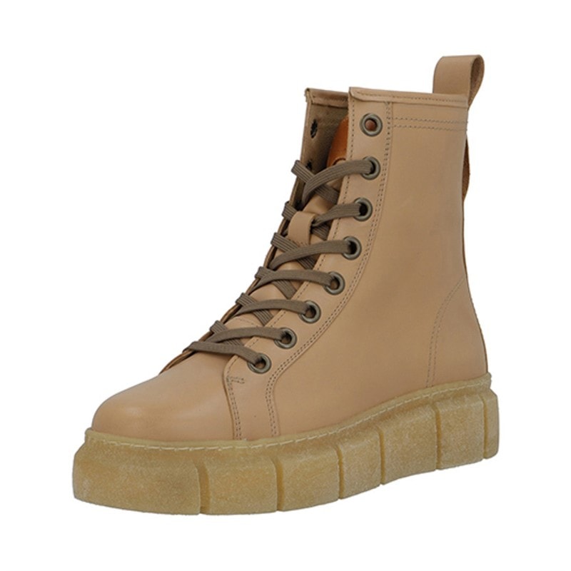 Bottes en cuir à dentelle Casflora femmes Beige - Image 3