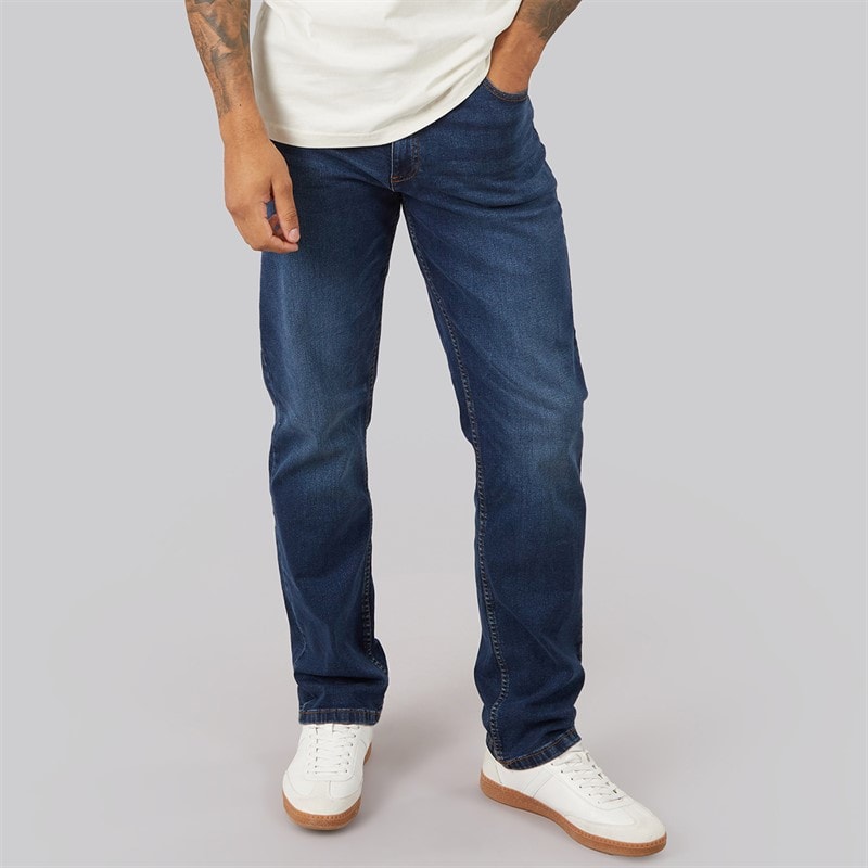 Duck and Cover Heren rushawn relaxed fit jeans - Dark Wash