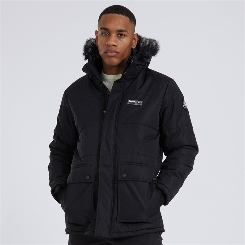 Heren koufax gewatteerde parka Zwart - Afbeelding 5