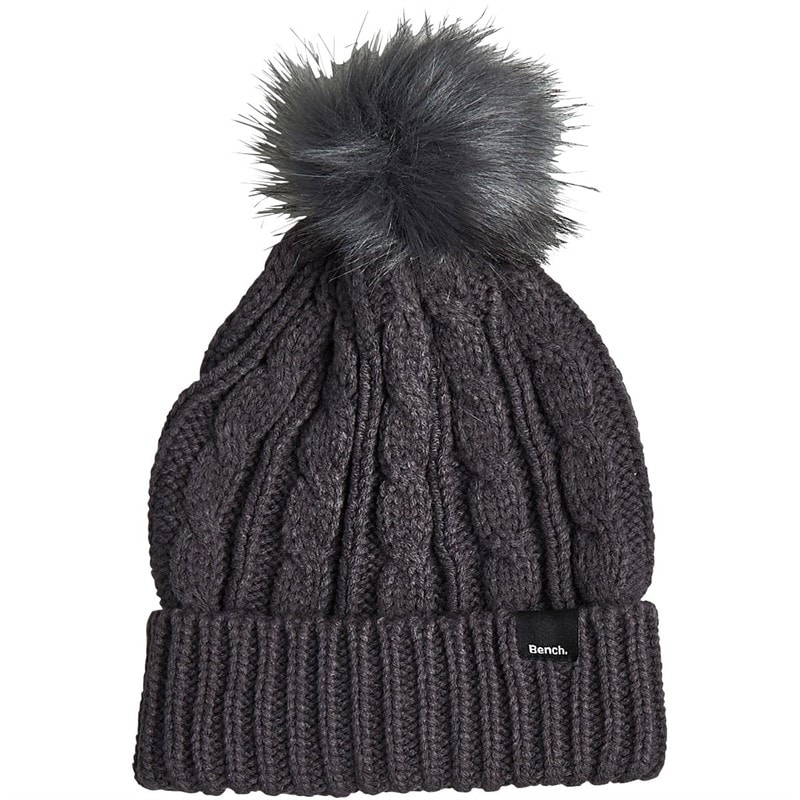 Bench Damskie czapka ivanna z pomponem - Charcoal