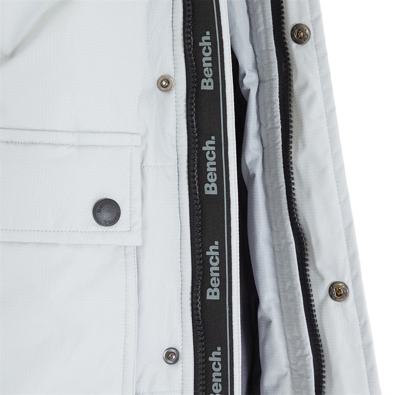Heren tillor gewatteerde parka met capuchon en bontkraag Frost Grey - Afbeelding 3