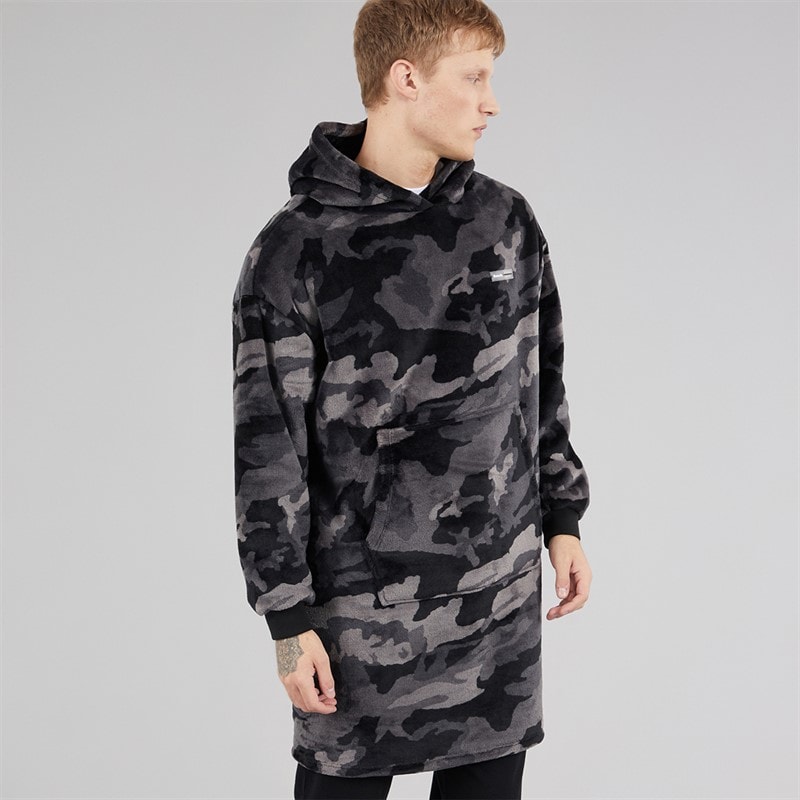 Herren - Ossit Kuscheliger Fleece Black Camo - Bild 1