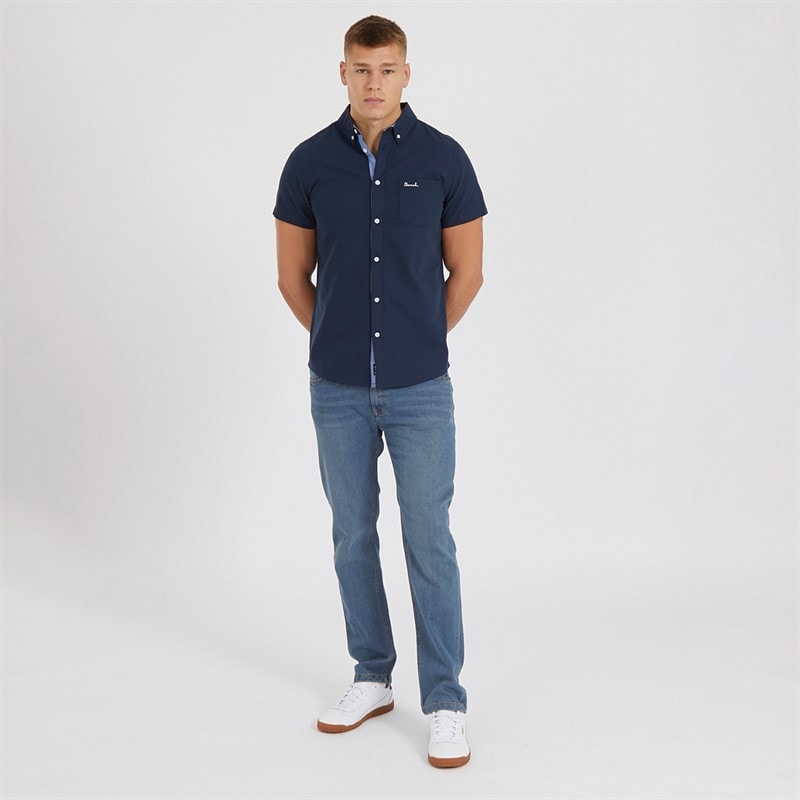 Mężczyźni jeansy stuart o prostym kroju Mid Blue Wash – zdjęcie  4