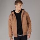Heren baraz borg gevoerde hoodie Taupe Marl