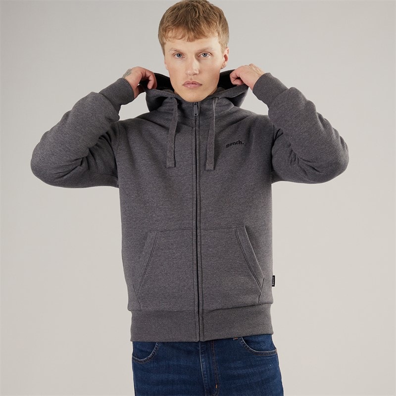 Heren baraz borg gevoerde hoodie Dark Grey Marl - Afbeelding 3