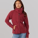Dames funnel microfleece tracktop Cordovan