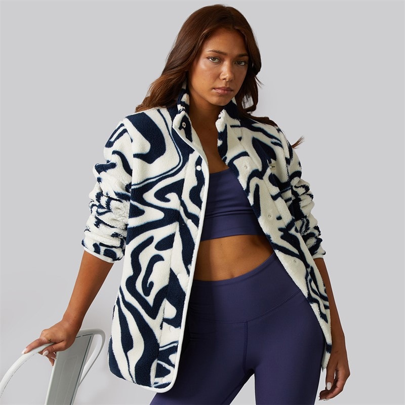 Polaire Gorla Borg femmes Blanc hiver/Navy Swirl - Image 1