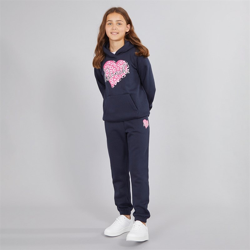 Meisjes srean hoodie en joggers trainingspak Navy - Afbeelding 1