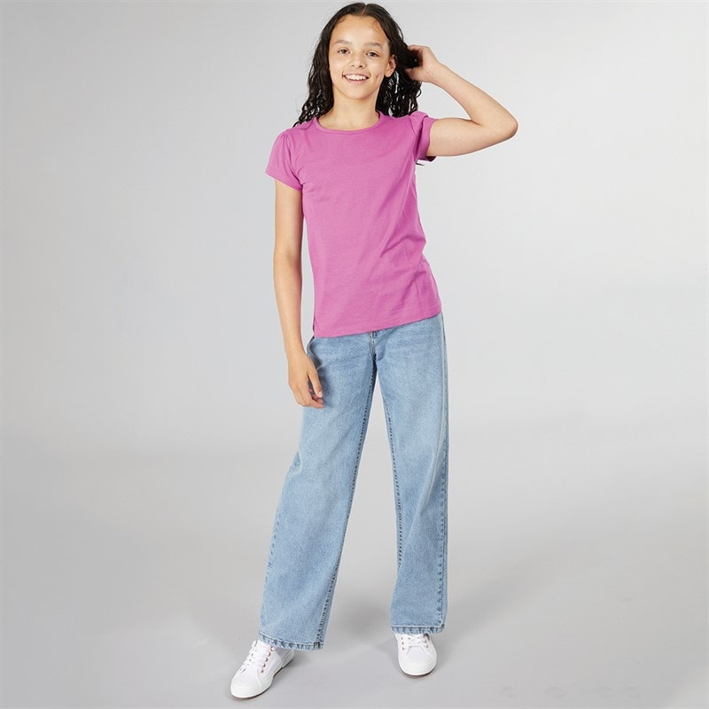 Meisjes maxina wijde jeans Light Wash - Afbeelding 5