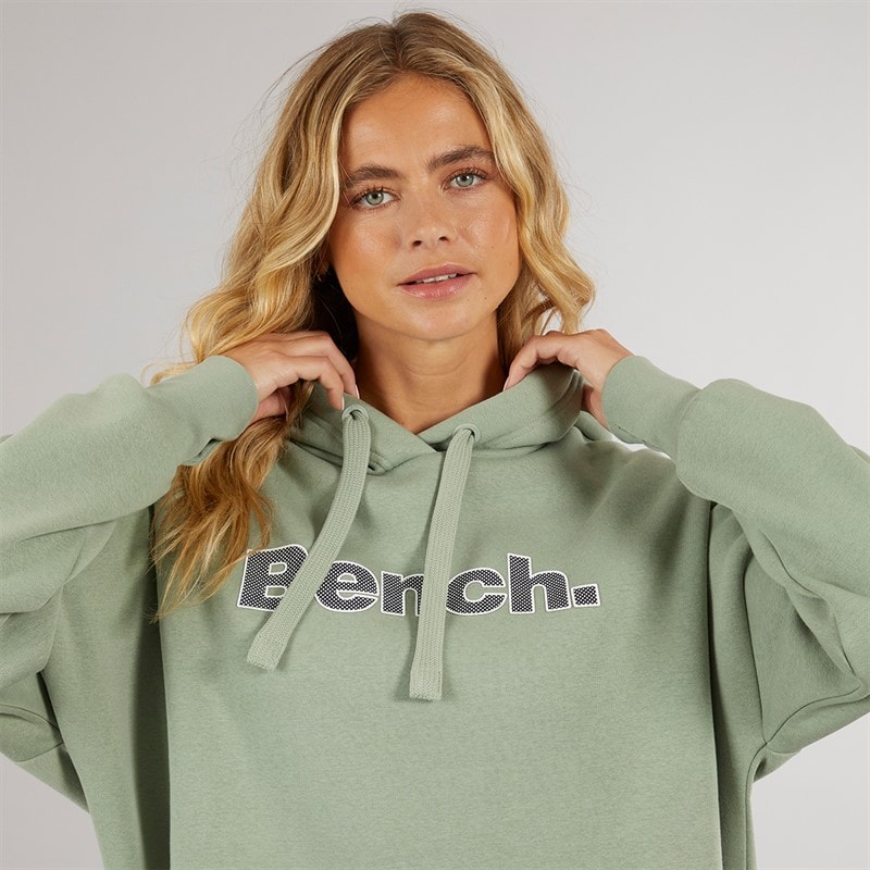 Damskie bluza z kapturem dayla oversize Dark Sage Green – zdjęcie  3