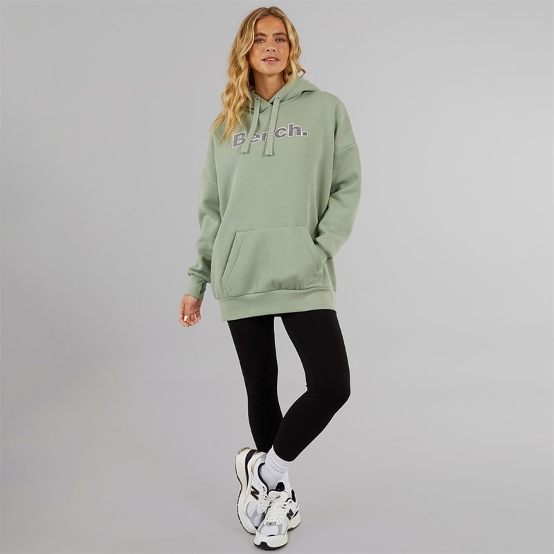 Damskie bluza z kapturem dayla oversize Dark Sage Green – zdjęcie  4