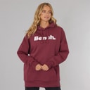 Damskie bluza z kapturem dayla oversize Burgundy
