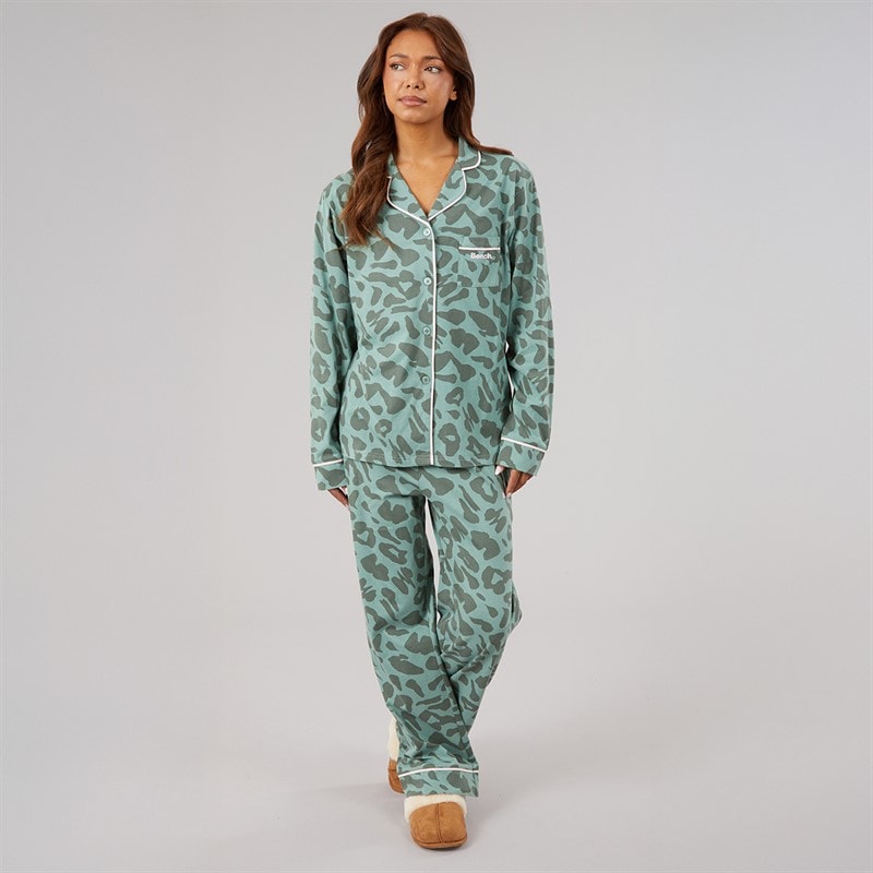 Pyjamas Korda femmes Dark Sage Leopard - Image 4
