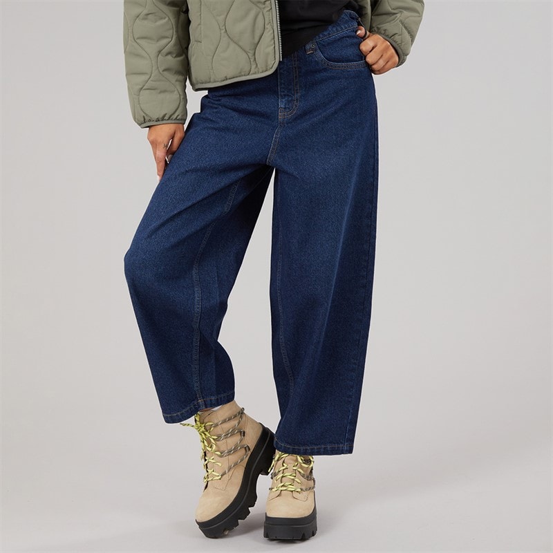 Jeans pattes d'éléphant femmes Bleu foncé - Image 1