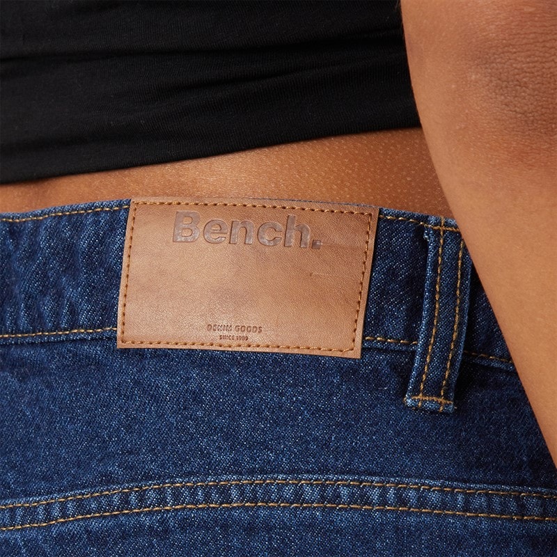 Jeans pattes d'éléphant femmes Bleu foncé - Image 3