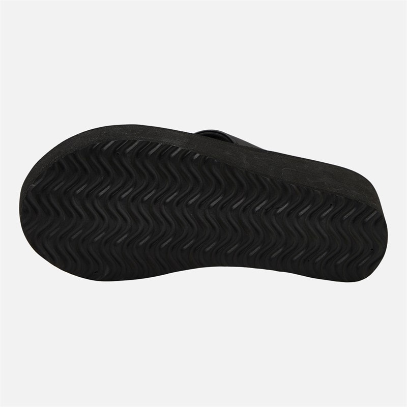 Damen - Vacay Chunky Keilabsatz Flip-Flops Black Pu - Bild 3