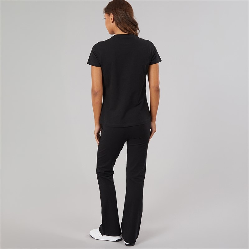 Dames heatha crew t-shirt en flared leggings set Zwart - Afbeelding 2