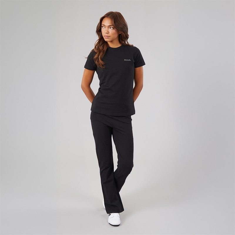 Dames heatha crew t-shirt en flared leggings set Zwart - Afbeelding 4