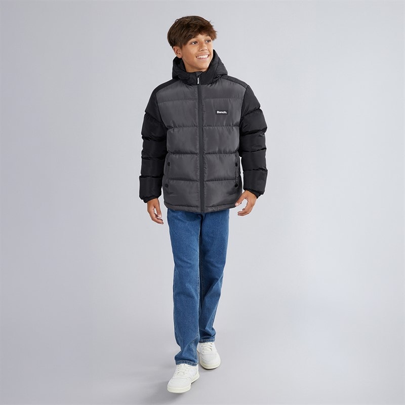 Bench Jungen - Vireo Wattierte Kapuzenjacke - Dunkelgrau/Schwarz - Bild 3