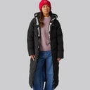 Manteau matelassé long Eventhe femmes Noir