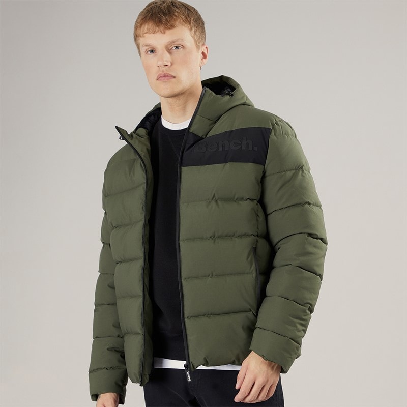 Herren - Rynor Wattierter Mantel Faded Olive - Bild 1