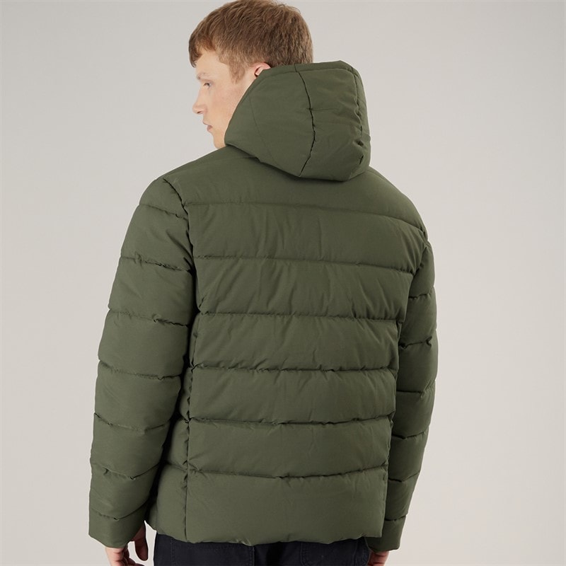 Herren - Rynor Wattierter Mantel Faded Olive - Bild 2