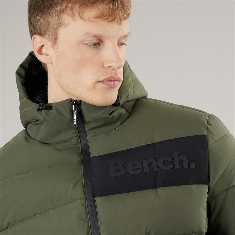 Herren - Rynor Wattierter Mantel Faded Olive - Bild 3