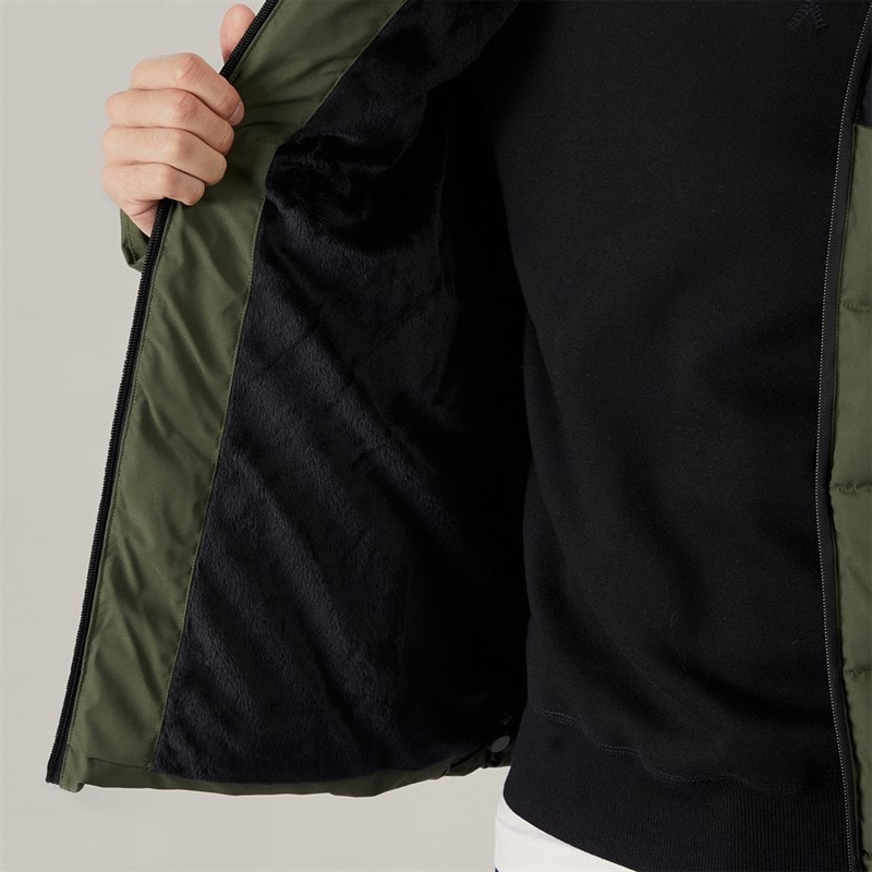 Herren - Rynor Wattierter Mantel Faded Olive - Bild 5