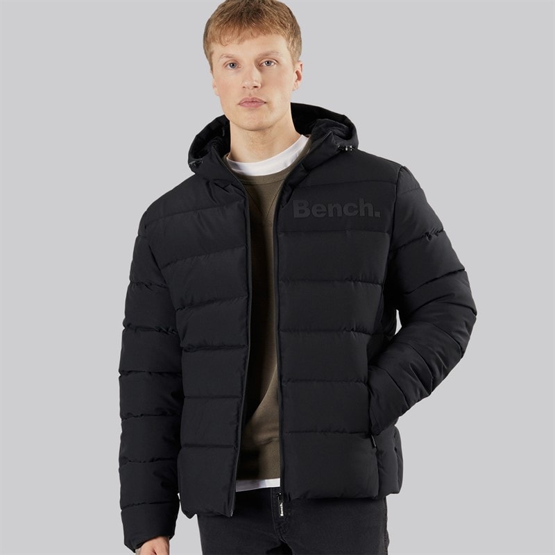Bench Herren - Rynor Wattierter Mantel - Schwarz