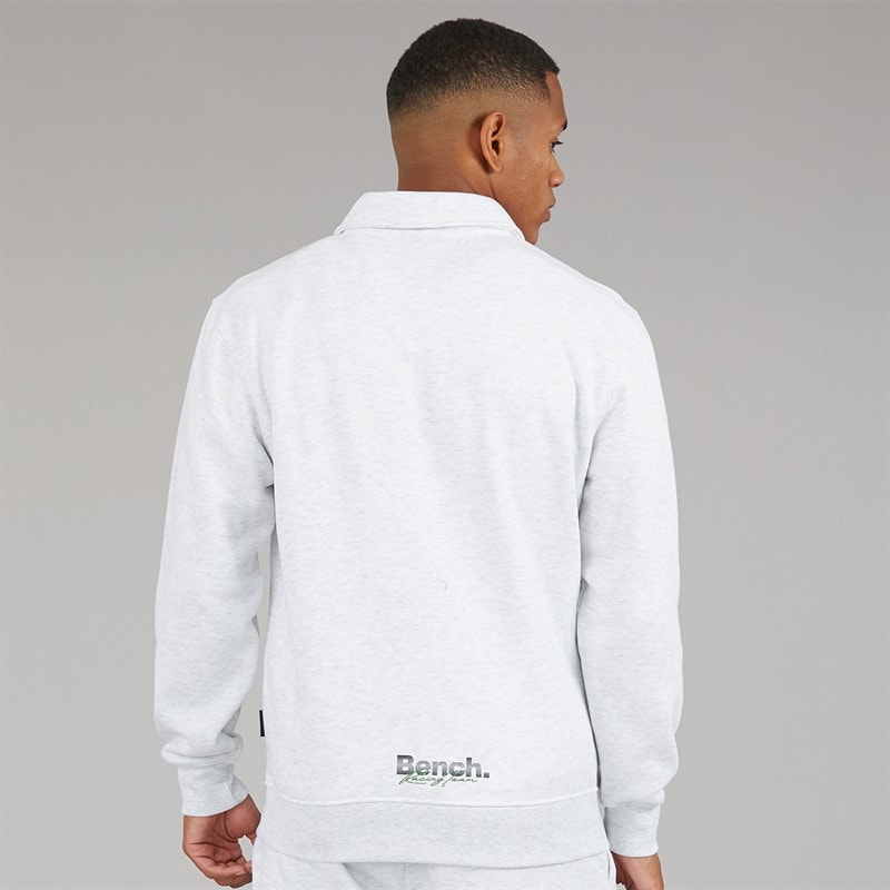 Heren naxill oversized 1/4 zip sweatshirt Lichtgrijs Marl - Afbeelding 2