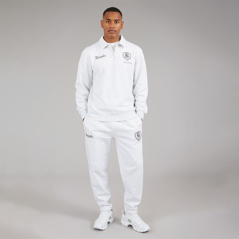 Heren naxill oversized 1/4 zip sweatshirt Lichtgrijs Marl - Afbeelding 3