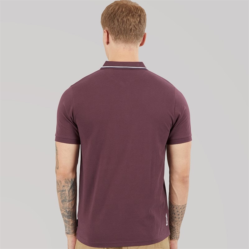 Mężczyźni polo gruff koszulka Deep Burgundy – zdjęcie  2