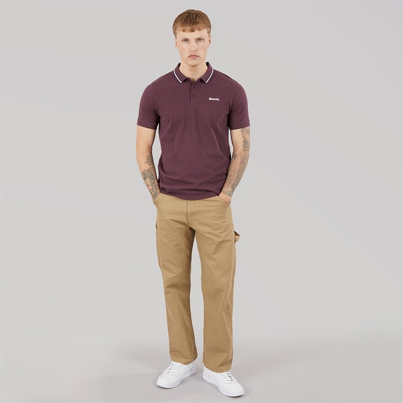 Mężczyźni polo gruff koszulka Deep Burgundy – zdjęcie  4