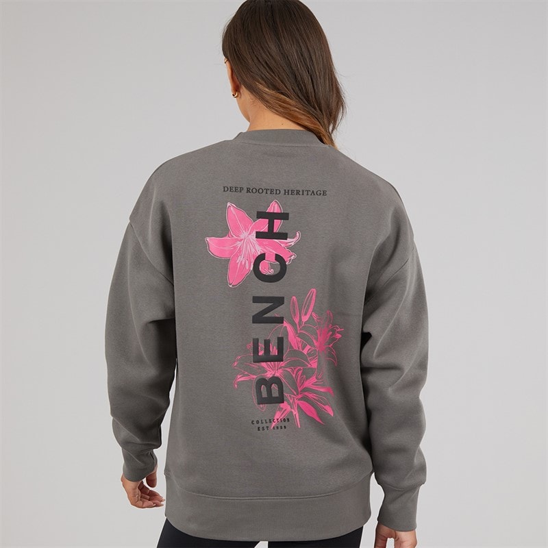 Damen - Serrie Oversized Rundhals-Sweatshirt Charcoal - Bild 3