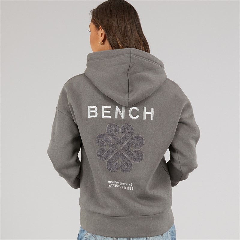 Damen - Amba Kapuzenpullover mit Bouclé-Grafik Charcoal - Bild 3