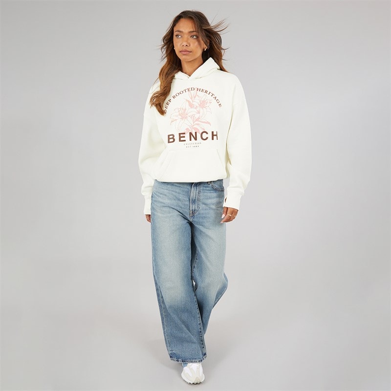 Damen - Olly Oversized Kapuzenpullover Mit Grafikdruck Winter White - Bild 3