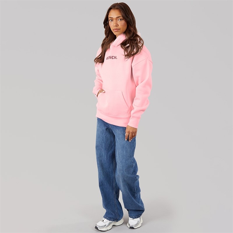 Damskie bluza z kapturem fessa oversize z nadrukiem graficznym Fairytale Pink – zdjęcie  4