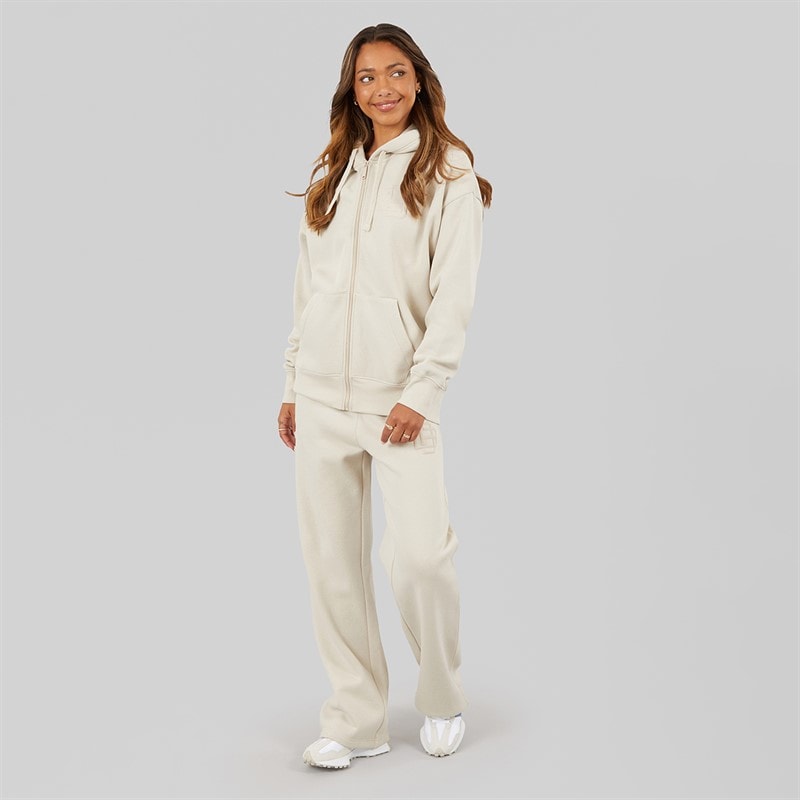 Damen - Clari Oversize Reißverschluss-Sweatshirt Mit Grafik Stone Grey - Bild 4