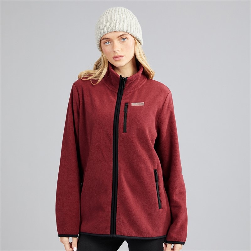 Damen - Iren Fleecejacke mit Reißverschluss Cordovan - Bild 1