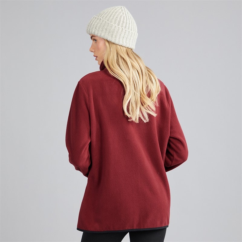 Damen - Iren Fleecejacke mit Reißverschluss Cordovan - Bild 2