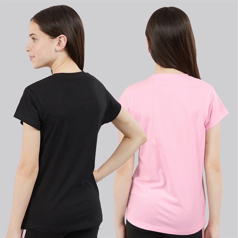 Lot de deux t-shirts Melodia filles Noir/Fairytale Pink - Image 2