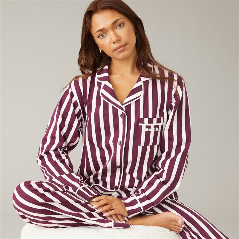 Damskie piżama siesta Cherry Lacquer/Różowy Stripe – zdjęcie  1