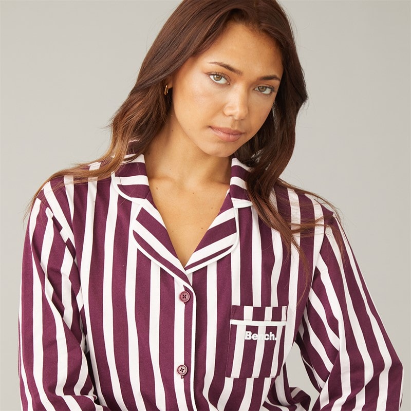 Damskie piżama siesta Cherry Lacquer/Różowy Stripe – zdjęcie  3