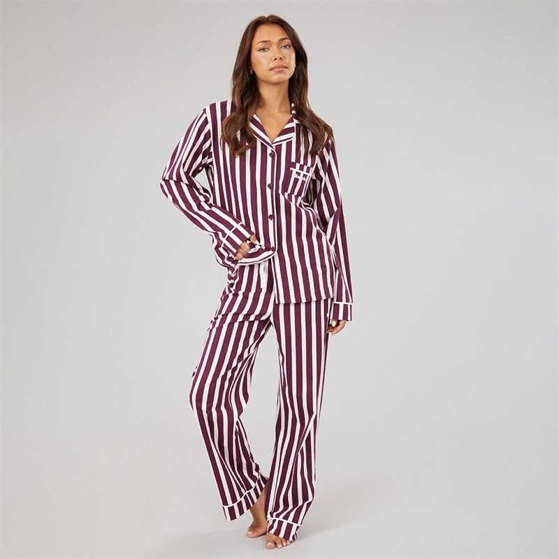 Damskie piżama siesta Cherry Lacquer/Różowy Stripe – zdjęcie  4