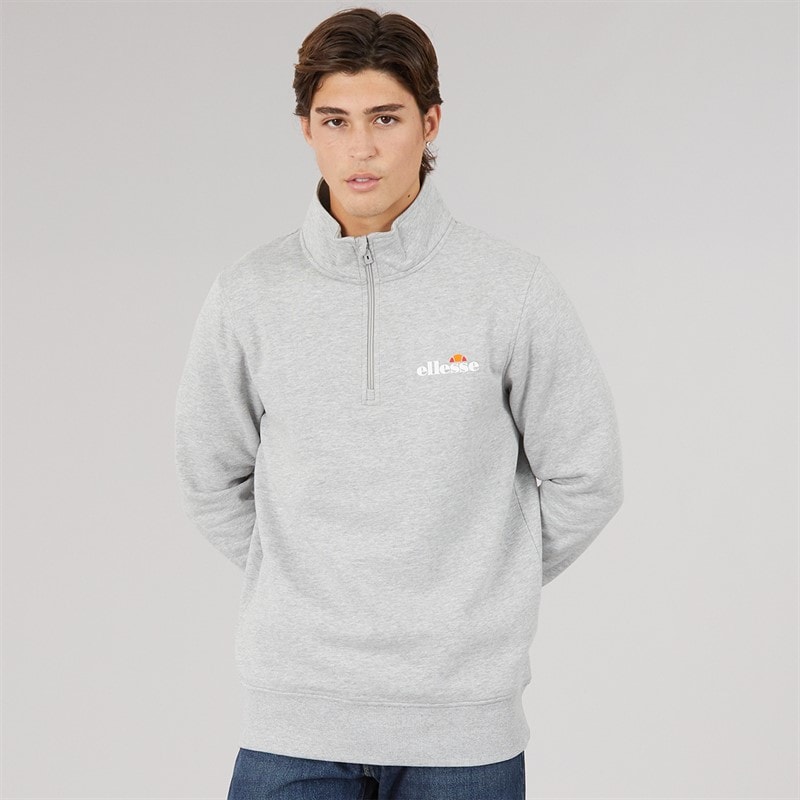 Ellesse Sweat-shirt Benevento zippé 1/4 hommes - Gris clair Marl