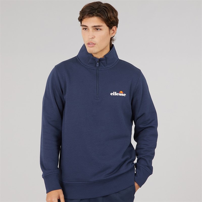 Ellesse Heren benevento 1/4 zip trui - Navy